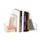 Mind Reader Decorative Bookends, Contemporary, Books, Magazines, Office Decor, Office, Metal, Set of 2, Gold
